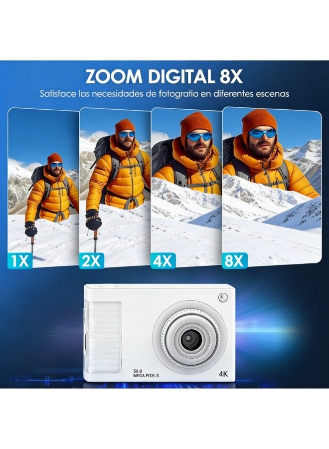 ZONBON Digital Camera, 4k Kids Camera 16 LED Filling Lights Point and Shoot Digital Camera with 32GB SD Card, Small Compact Camera for Kids Boys Girls. - Image 5
